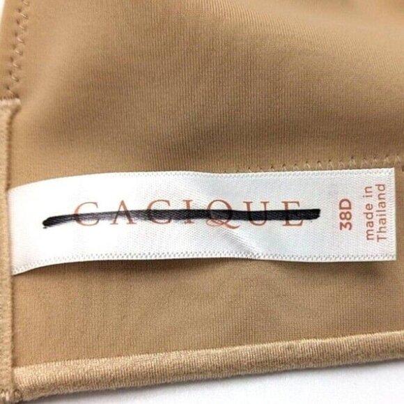 Lane Bryant Cacique Womens Bra Smooth Satin Full Coverage U/W Cafe Mocha 38D - Picture 6 of 8